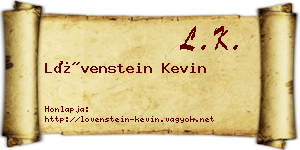 Lövenstein Kevin névjegykártya