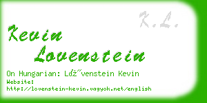 kevin lovenstein business card